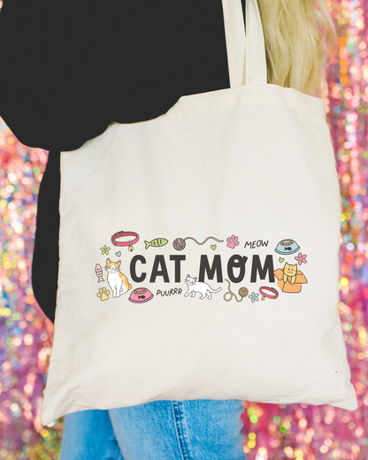 Cat Mom Tote Bag