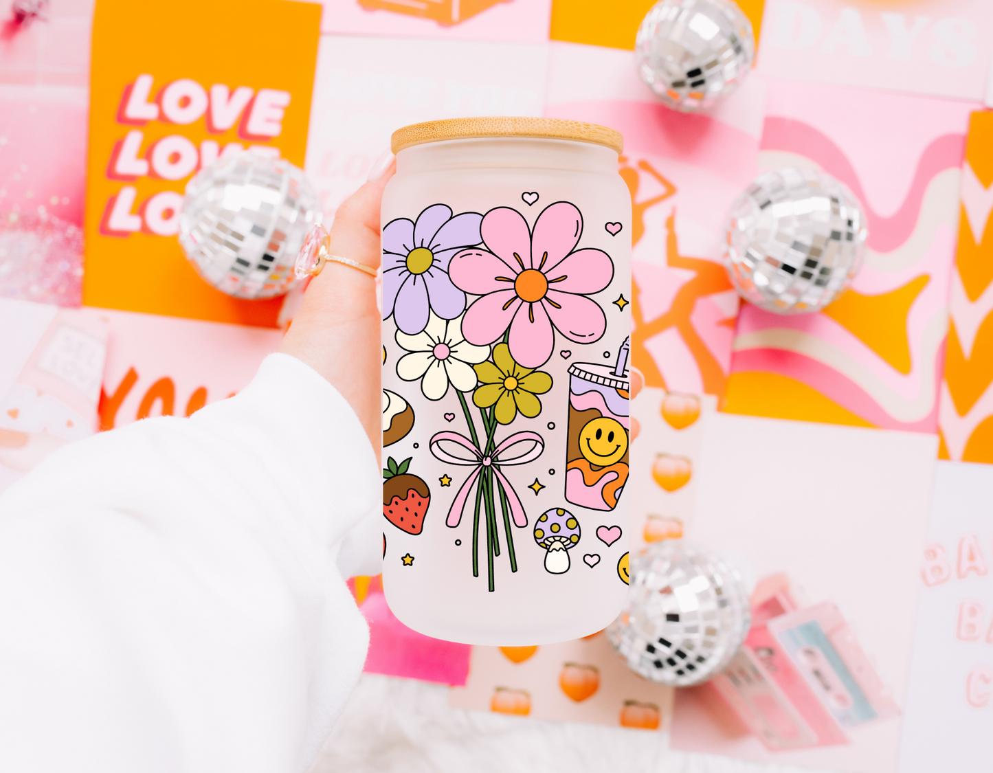Girly Vibes Glass Cup