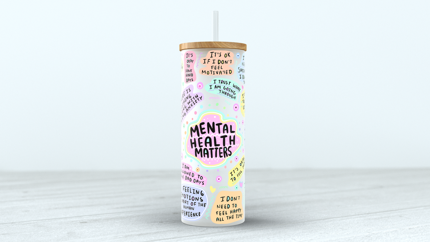 Mental Health Matters Glass Cup
