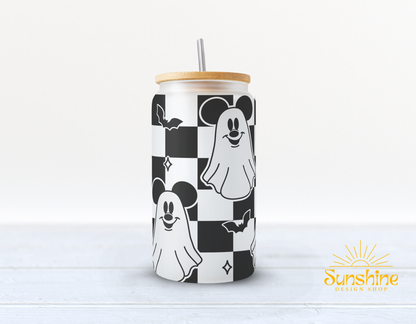 Mickey Ghost Glass Cup