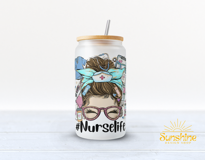 Nurse Life Glass Cup