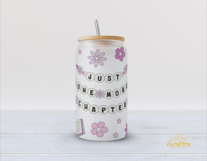 Just One More Chapter Glass Cup