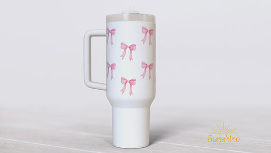 Coquette Pink Bow Big Tumbler